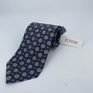 Eton Tie Mens One Size Colorful Floral Silk Classic Fit Necktie Italy Made NWT